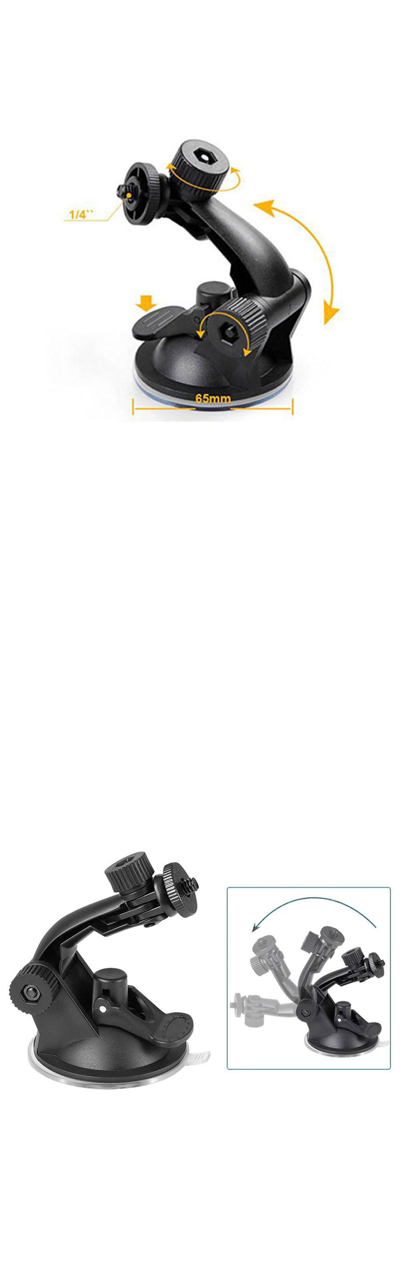 액션캠 유리 마운트 자동차 블랙박스 주행영상 거치대/흡착식마운트/유리용캠마운트/유리용고프로마운트/액