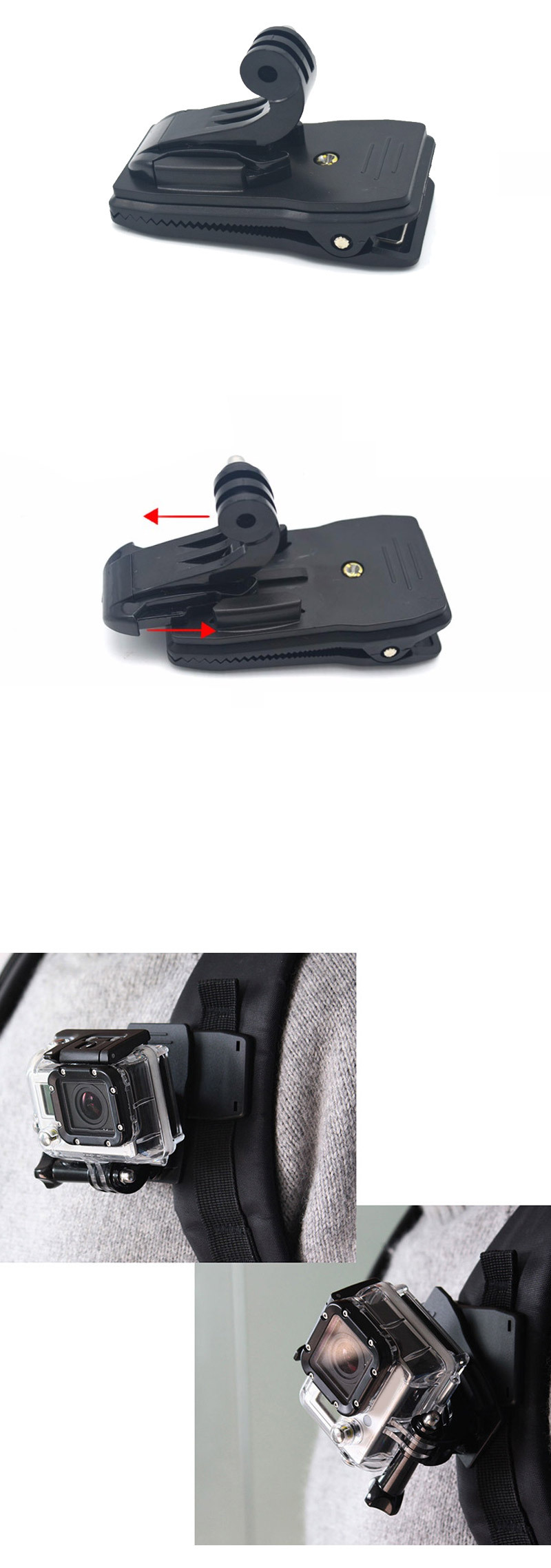 고프로 호환 악세서리 집게 악어 마운트 벨트 클램프/집게마운트/액션캠클램프/액션캠집게/액션캠마운트/액