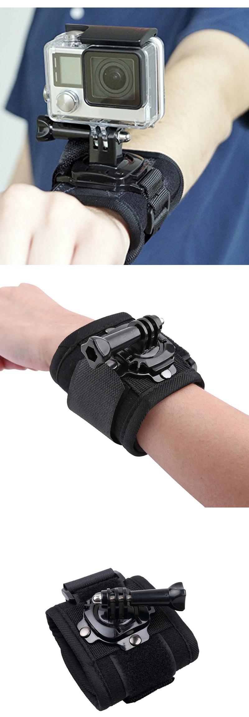 고프로 9 호환 360도 회전 손목 스트랩 핸드 암 밴드/액션캠스트랩/캠핸드스트랩/스트랩/카메라스트랩/디카