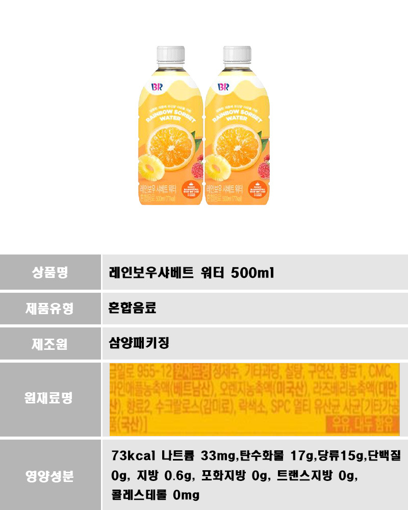 BR 500ml 피치요거트12개+레인보우샤베트12개/과일쥬스/요거트음료/요거트음료수/복숭아음료/주스/쥬스/과