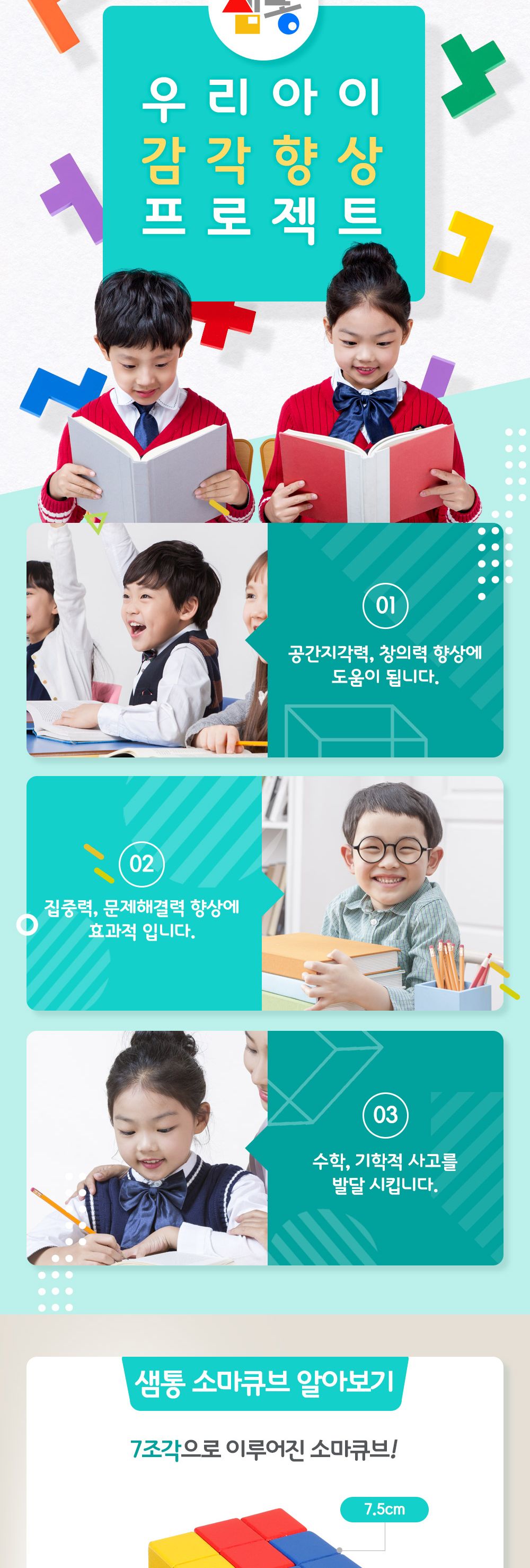 샘통 칼라원목 소마큐브(PVC케이스)/소마큐브/원목큐브/원목소마큐브/칼라큐브/컬러큐브/칼라소마큐브/컬러