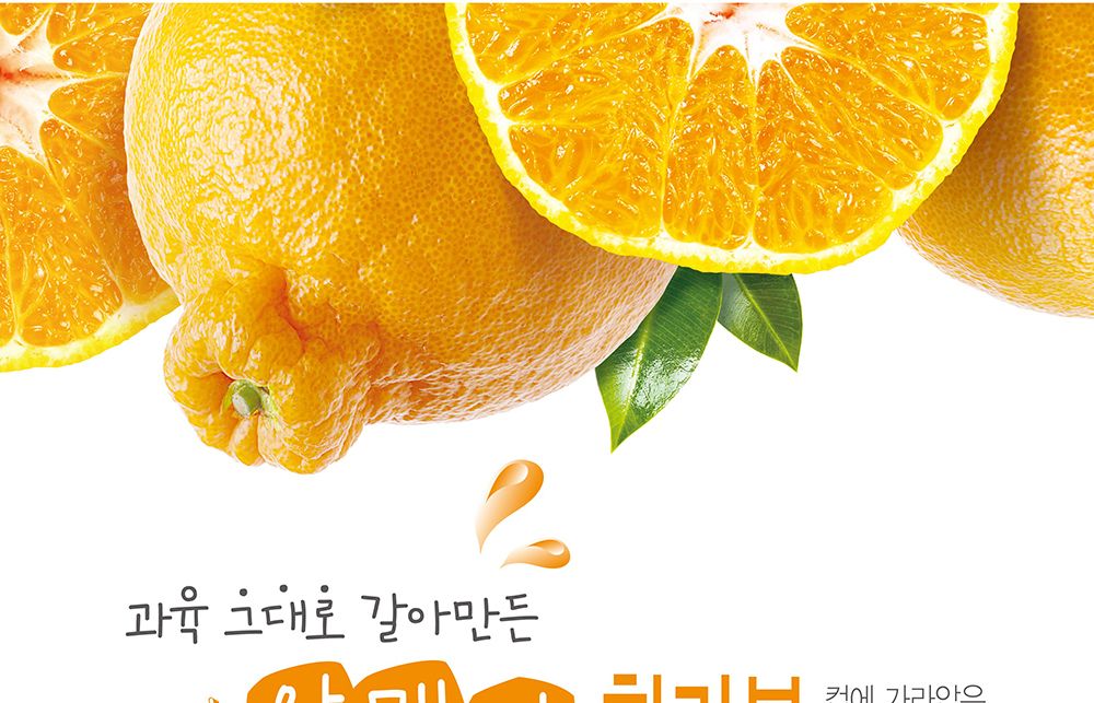 꽃샘 별난알맹이 한라봉 파우치 500g X4/파우치음료/즙/과일즙/과일음료/파우치음료/과일즙파우치/과일파우