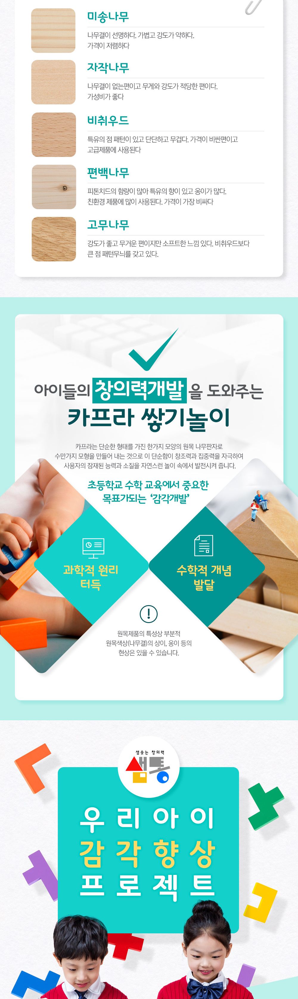 샘통 카프라500pcs(미송)+예제집 뉴질랜드산미송/카프라/나무블럭/나무블록/원목쌓기/쌓기블록/쌓기나무/원