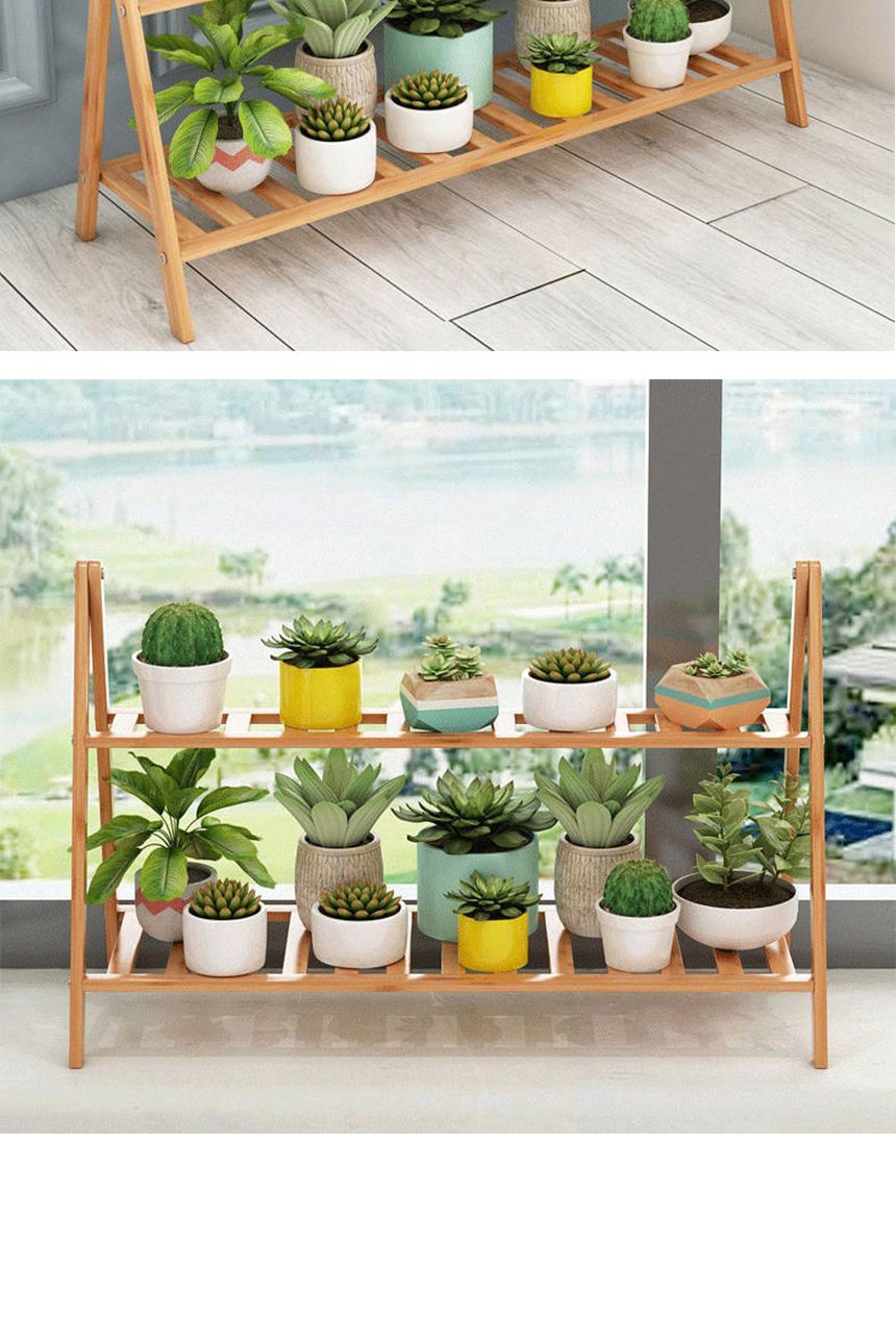 다육이 선반 2단/화분진열대/화분받침대/인테리어화분받침대/화분선반/화분정리대/화분다이/원목화분받침대