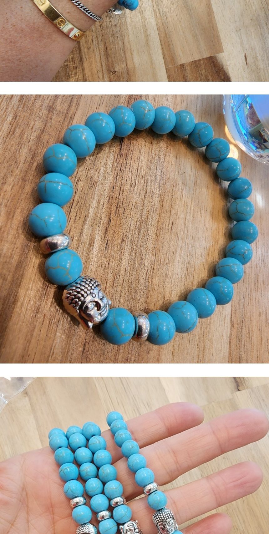 불교염주 블루 하늘색 원석 부처님 팔찌 재물운 대운/부처님오신날/석가탄신일/불교염주/사월초파일/부처님