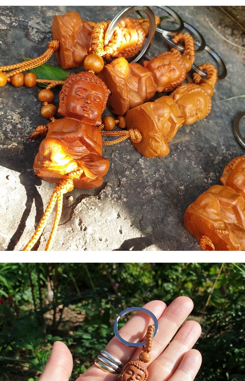 불교 풍수 용품 행운의 부처님 열쇠고리 복숭아나무/부처님오신날/석가탄신일/불교염주/사월초파일/행운/마