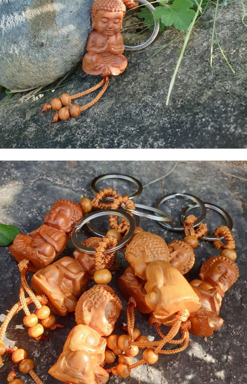 불교 풍수 용품 행운의 부처님 열쇠고리 복숭아나무/부처님오신날/석가탄신일/불교염주/사월초파일/행운/마