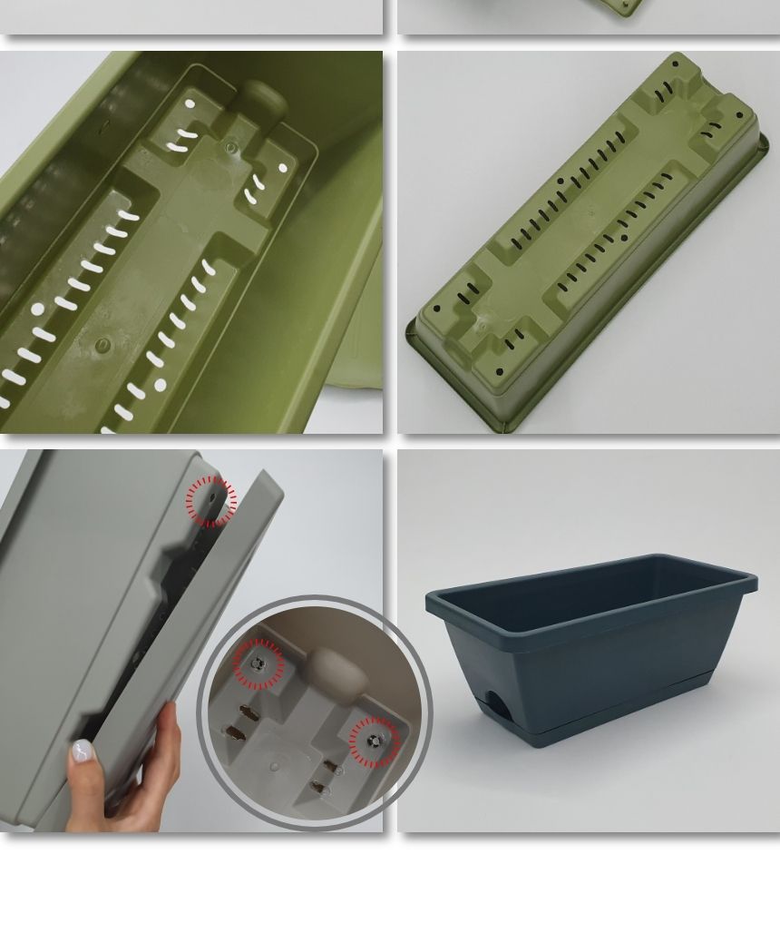 옥상텃밭 텃밭 빈 화분 대형 플라스틱 직사각 형/화분/사각화분/플라스틱사각화분/롱화분/직사각화분/베란