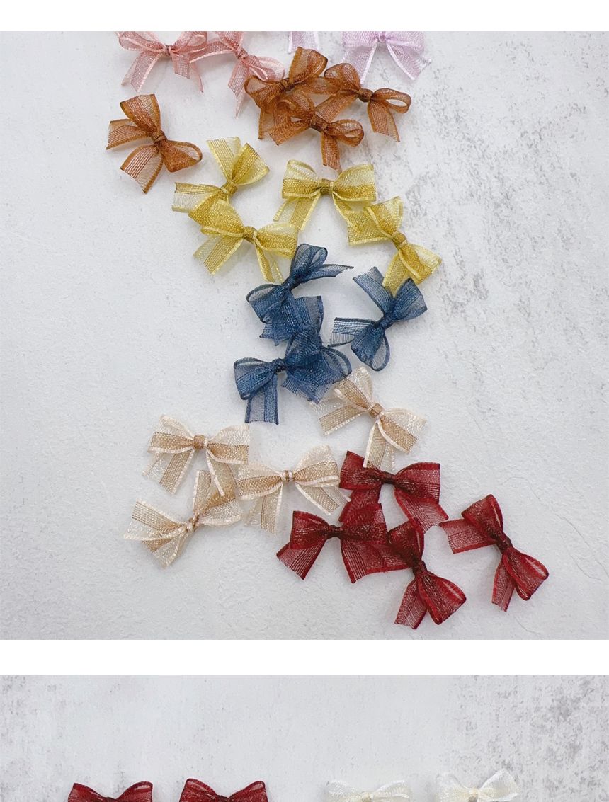 혼합색상 쁘띠 쉬폰 20개 리본 미니/리본장식/포장리본/꾸미기리본/미니리본/리본공예재료/선물장식리본/작