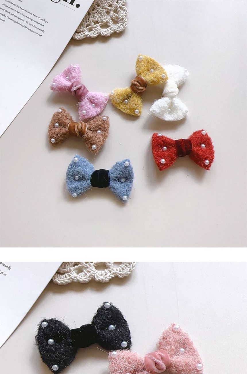 비즈장식 10개 모직 부자재 리본재료 털리본/리본장식/포장리본/꾸미기리본/미니리본/리본공예재료/선물장