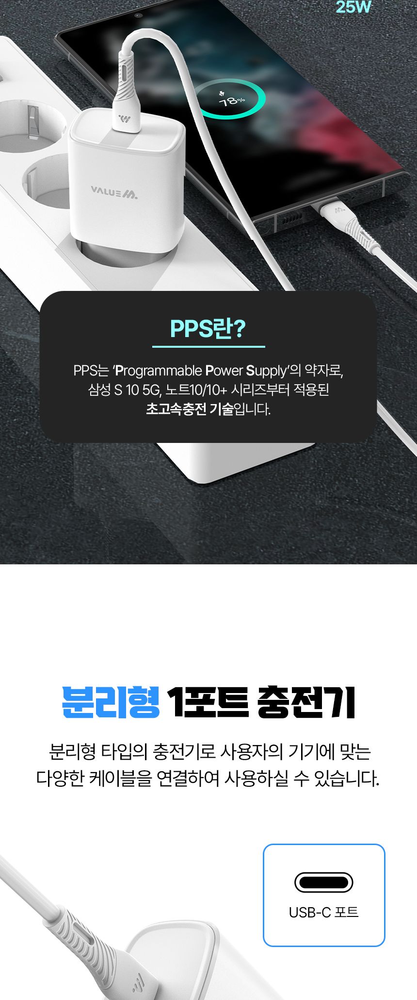 분리충전기/C형충전기/분리형충전기/C타입형충전기/가정용충전기/C타입충전기/고속충전기/가정용충전포트/C