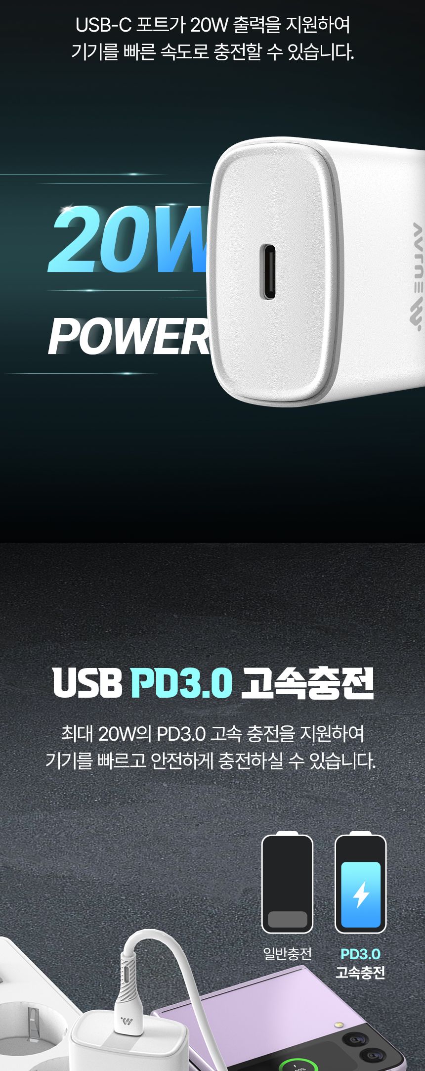 C타입형충전기/가정용충전포트/분리형충전기/충전기/분리충전기/가정용충전기/고속충전기/C형충전기/C형케