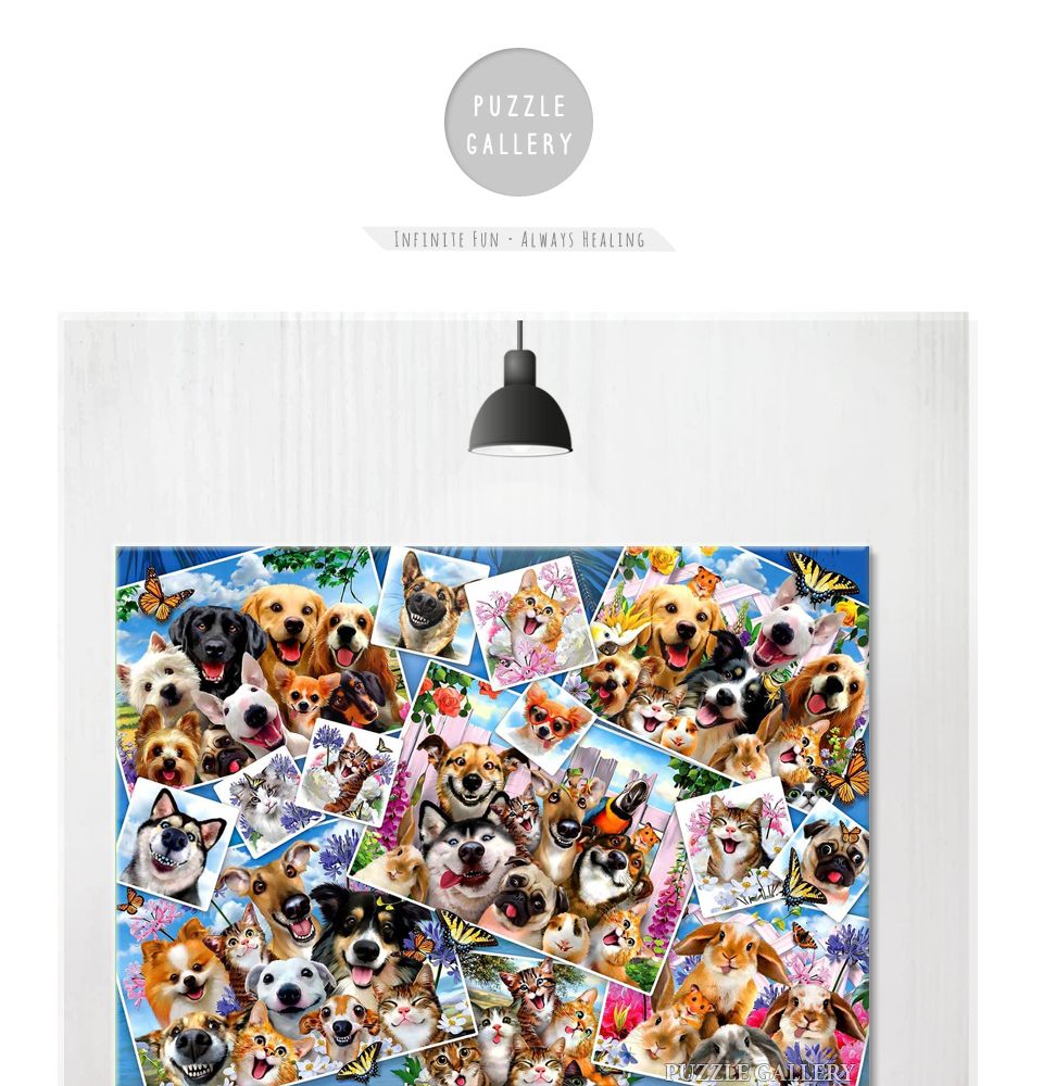 2000피스 셀카 펫 콜라주 PR3947/풍경그림퍼즐/예쁜퍼즐/퍼즐/종이퍼즐/직소퍼즐/그림퍼즐/작품퍼즐/퍼즐액