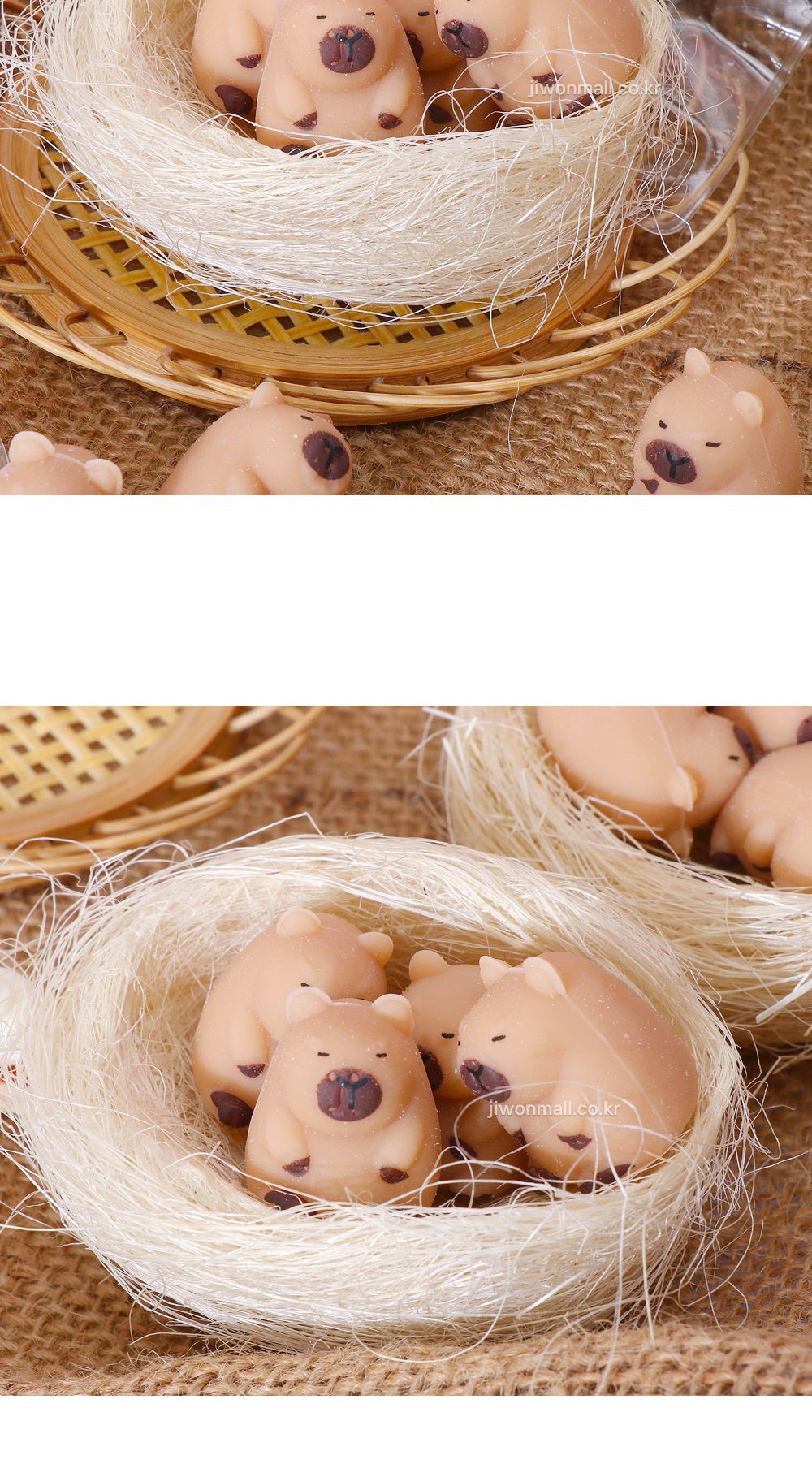 말랑폭신 카피바라 스퀴시-12EA/몰랑이/말랑이장난감/찐득볼/심심풀이/심심할때/스트레스해소/말랑이/카피