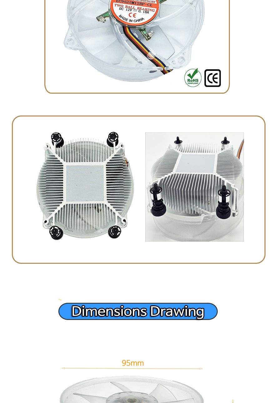 CPU쿨링팬 95MM PWM AM4 소켓 화이트 LED PC조립 공냉/쿨러/CPU쿨러/방열쿨러/컴퓨터쿨러/튜닝/PC조립/CPU