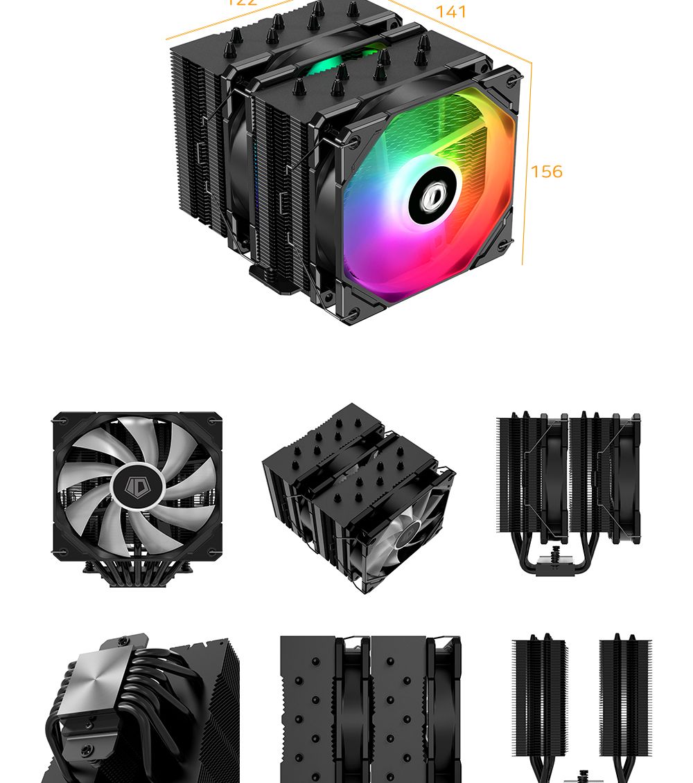 더블 CPU쿨러 ARGB TDP 280W 인텔 AMD LED쿨링팬 튜닝/쿨러/CPU쿨러/방열쿨러/컴퓨터쿨러/튜닝/PC조립/CPU