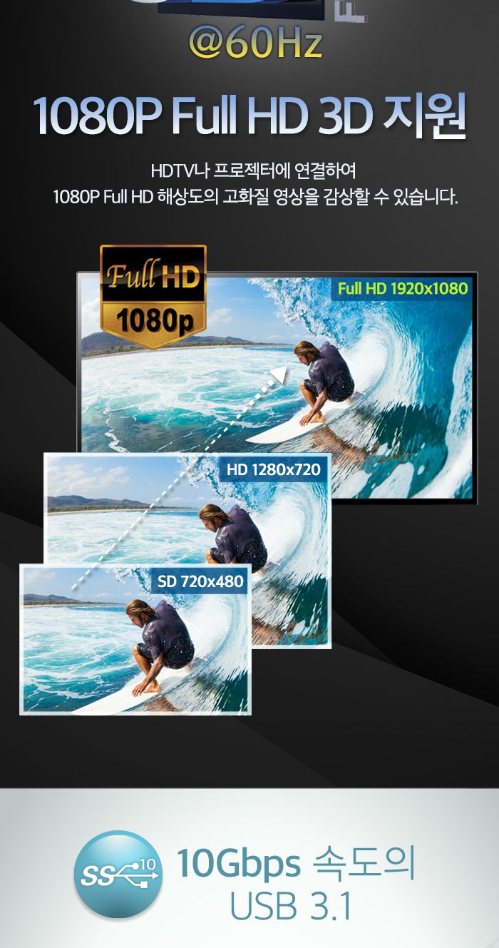 신호변환 컨버터 USB 3.1 c타입 (M) to VGA (F) 0.15M/HDMI/HDMI젠더/HDMI컨버터/HDMI영상젠더/HDMI변환젠