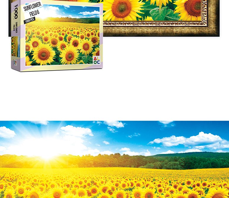 1000피스 직소퍼즐 해바라기 들판6 AL3005/해바라기그림/해바라기퍼즐/그림퍼즐/거실액자퍼즐/액자용퍼즐/
