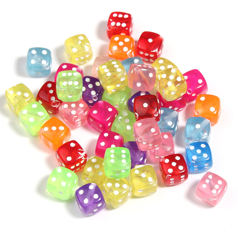 주사위비즈 대용량 약500g 레진아트재료/주사위비즈/주사위구슬/악세사리재료/데코덴재료/진주/데코덴파츠/