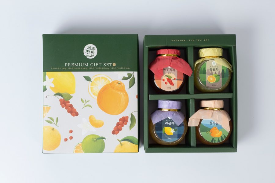 맛있는 국산 과일청 프리미엄 차선물세트 진 800g/차세트/차선물/차선물세트/고급티/고급티세트/고급티선물