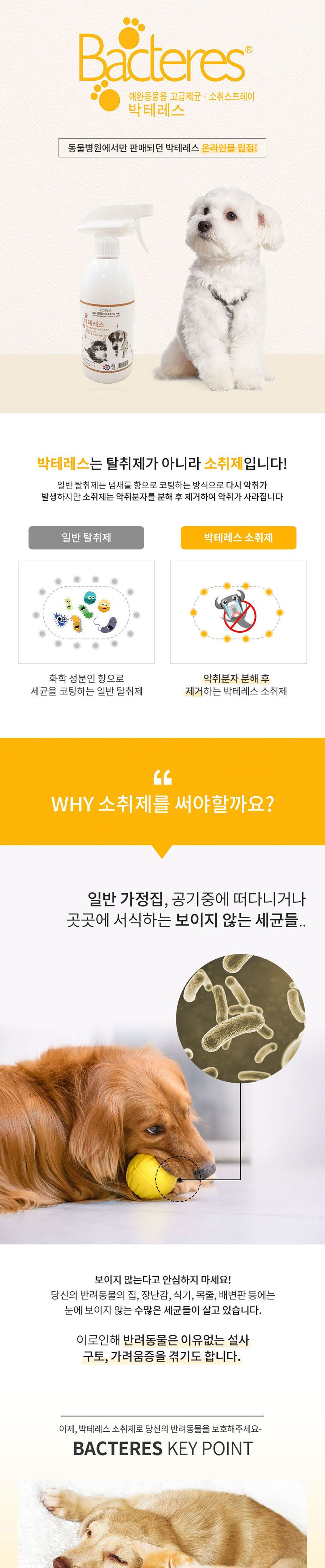 박테레스 무향 살균 탈취 소취제 산책후 발에 소독 AA/소취제/강아지탈취제/강아지소독수/반려견탈취제/반