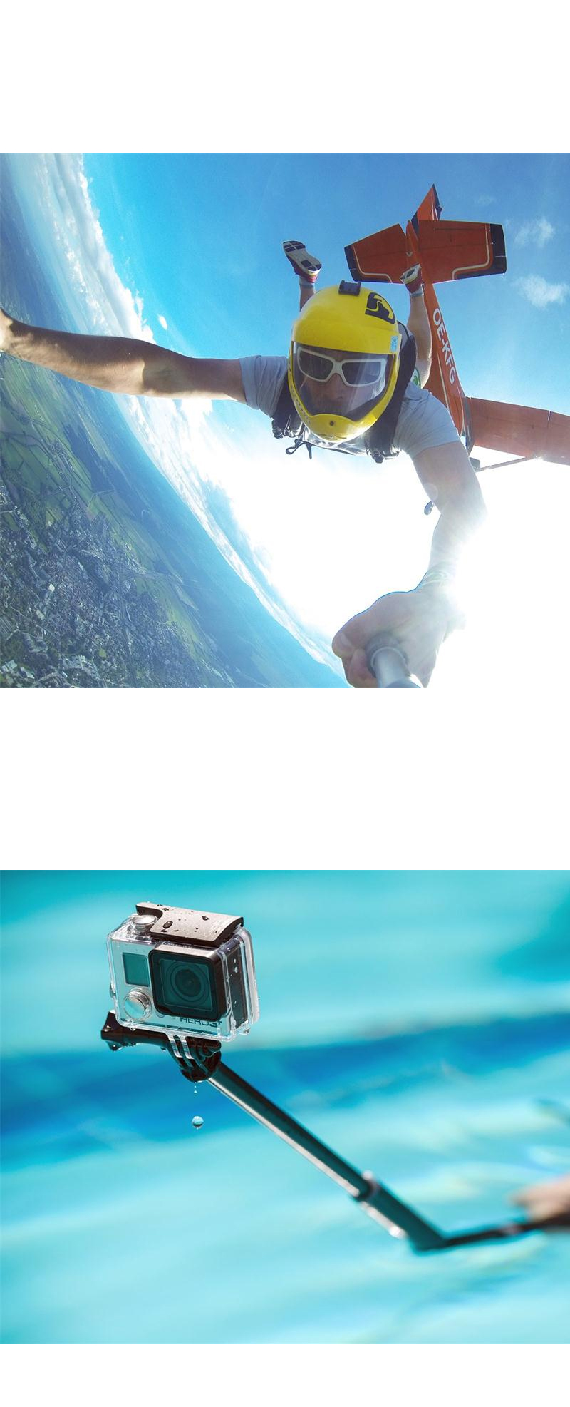 (레드) 고품질 수중 촬영 스쿠버 해수 잠수 물 액션캠 셀카봉/수중셀카/수중셀카봉/다이빙셀카봉/액션캠삼