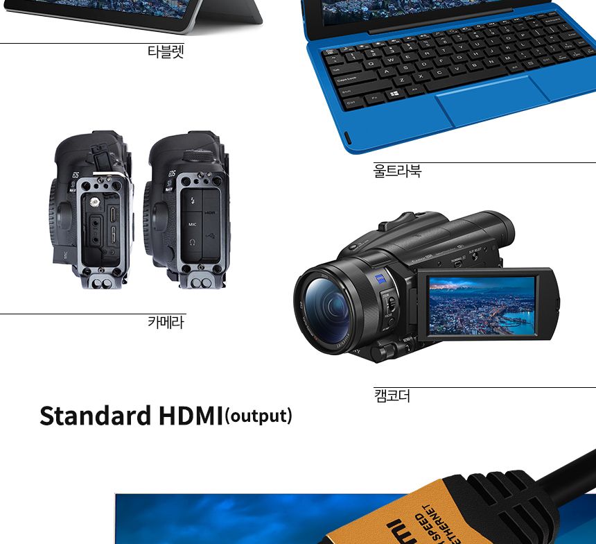 케이베스트 mini hdm to hdmi 케이블 길이 1.0m/DISPLAYPORT/디피케이블/DP케이블/디스플레이포트/모니터케