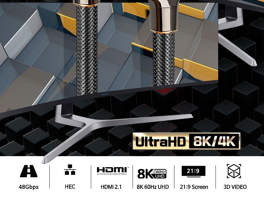 케이네트 8K 메탈 hdmi 2.1 케이블 길이 1.0m/DISPLAYPORT/디피케이블/DP케이블/디스플레이포트/모니터케이