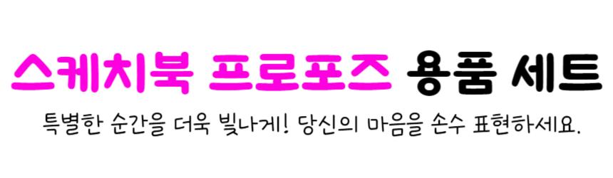 스케치북 프로포즈 용품 세트 여자가하는 프러포즈/프로포즈/프로포즈세트/프로포즈용품/답프로포즈/여자가