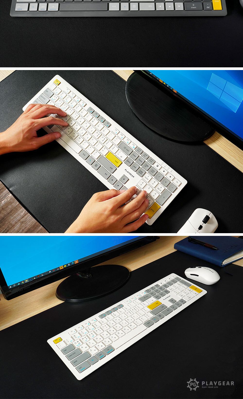 플레이기어 펜타그래프 저소음 무선 블루투스 키보드/키보드/무선키보드/블루투스연동/블루투스키보드/아이