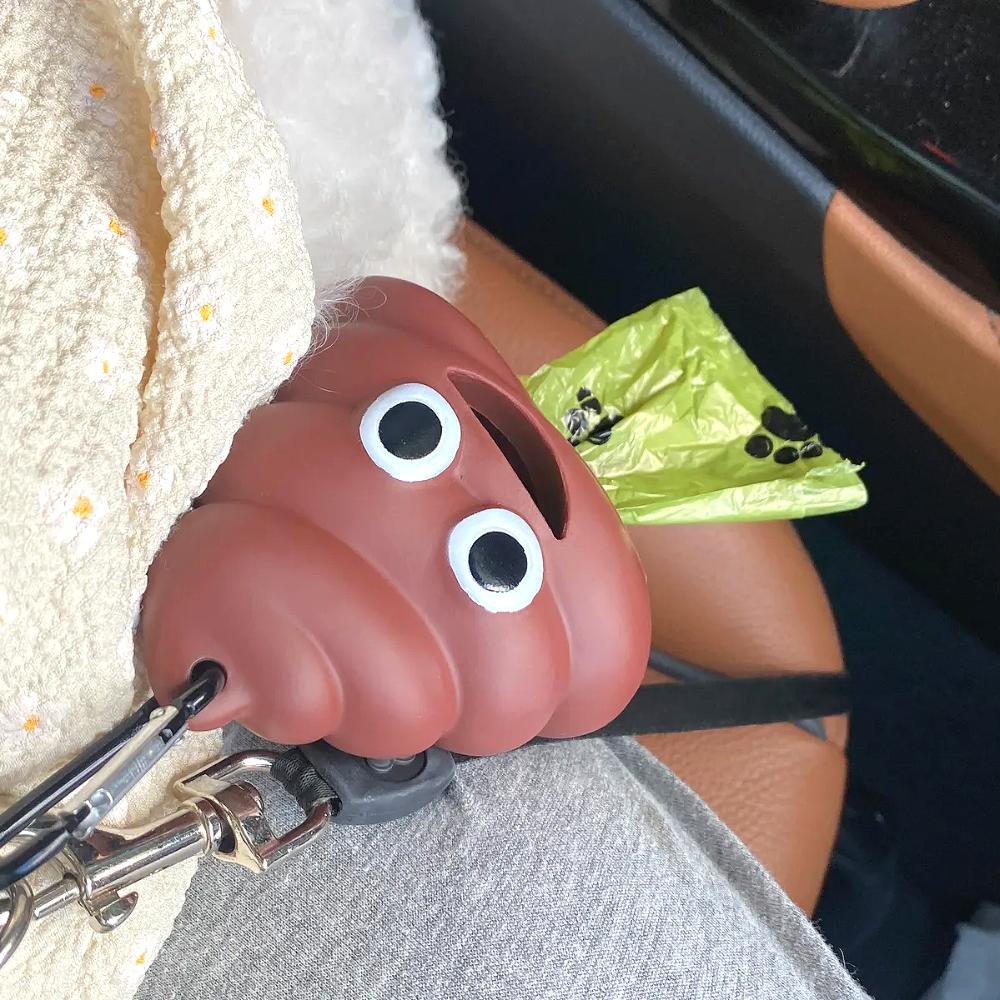 똥모양 카라비너 배변봉투 세트/배변봉투리필/강아지산책용품/배변용품/배변봉투세트/비닐/강아지똥비닐/강