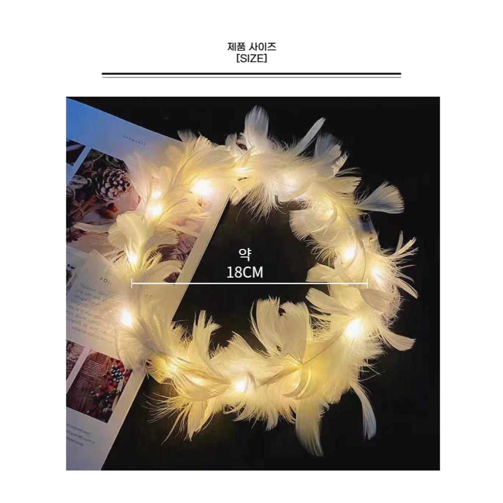 특별한 날 파티 여신 화관 리스 헤어악세서리 LED/헤어악세서리/파티소품/할로윈머리띠/파티머리띠/머리띠/