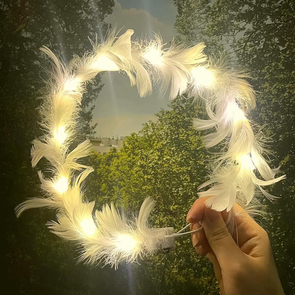 특별한 날 파티 여신 화관 리스 헤어악세서리 LED/헤어악세서리/파티소품/할로윈머리띠/파티머리띠/머리띠/