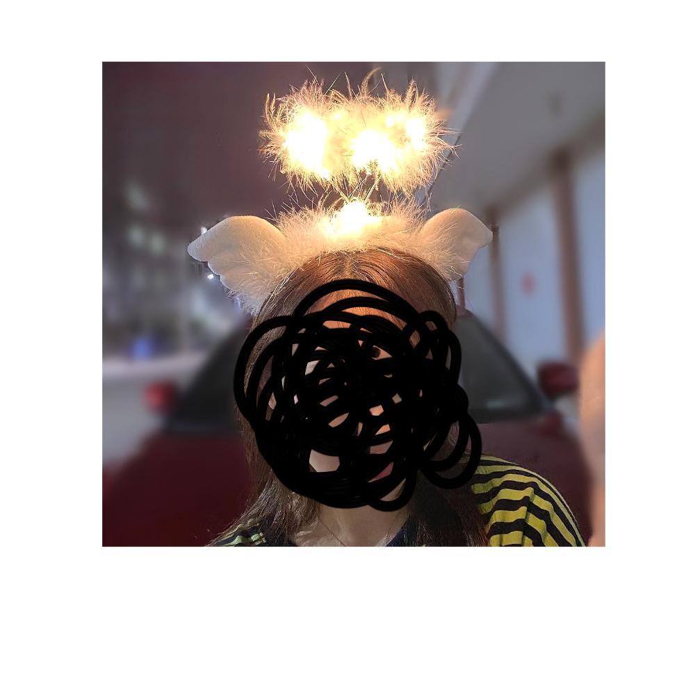 천사 여신 LED 머리띠 화이트/파티머리띠/할로윈머리띠/할로윈소품/할로윈헤어용품/천사머리띠/머리띠/파티