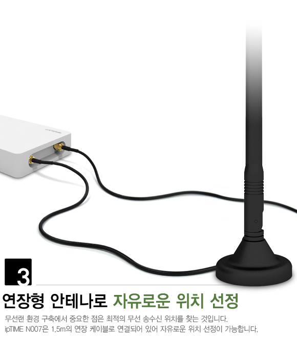 아이피타임 N007 안테나/공유기안테나/안테나/네트워크안테나/네트워크장비/무선공유기안테나/무선안테나/