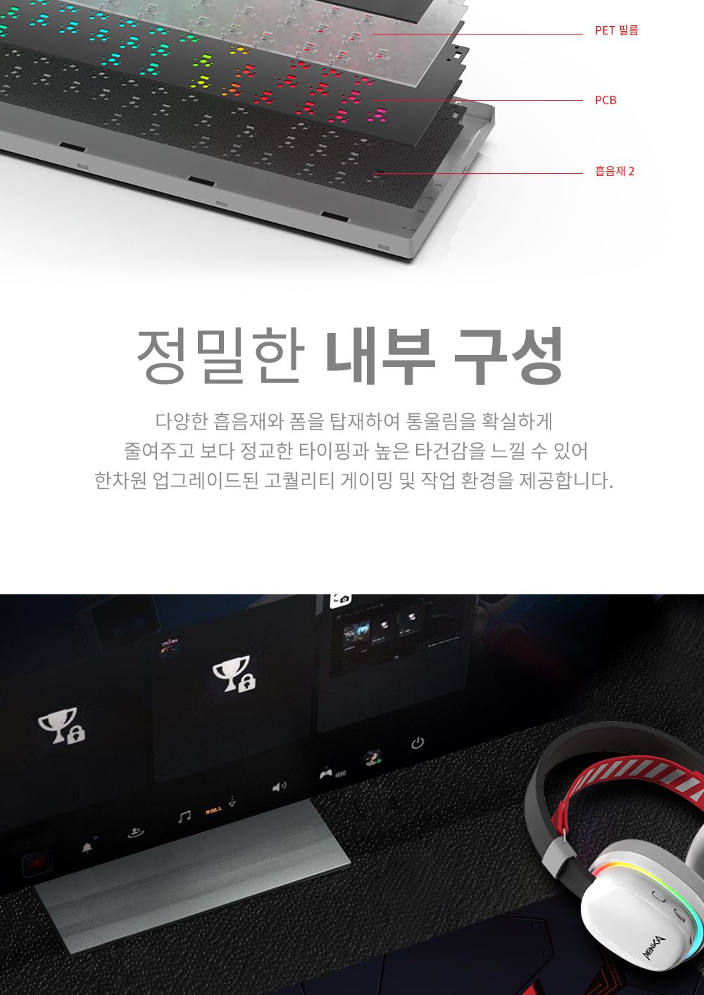 몬카 MONKA 유 무선 블루투스 기계식 키보드KG991W DS/키보드/무선키보드/키보드세트/마우스세트/무선마우