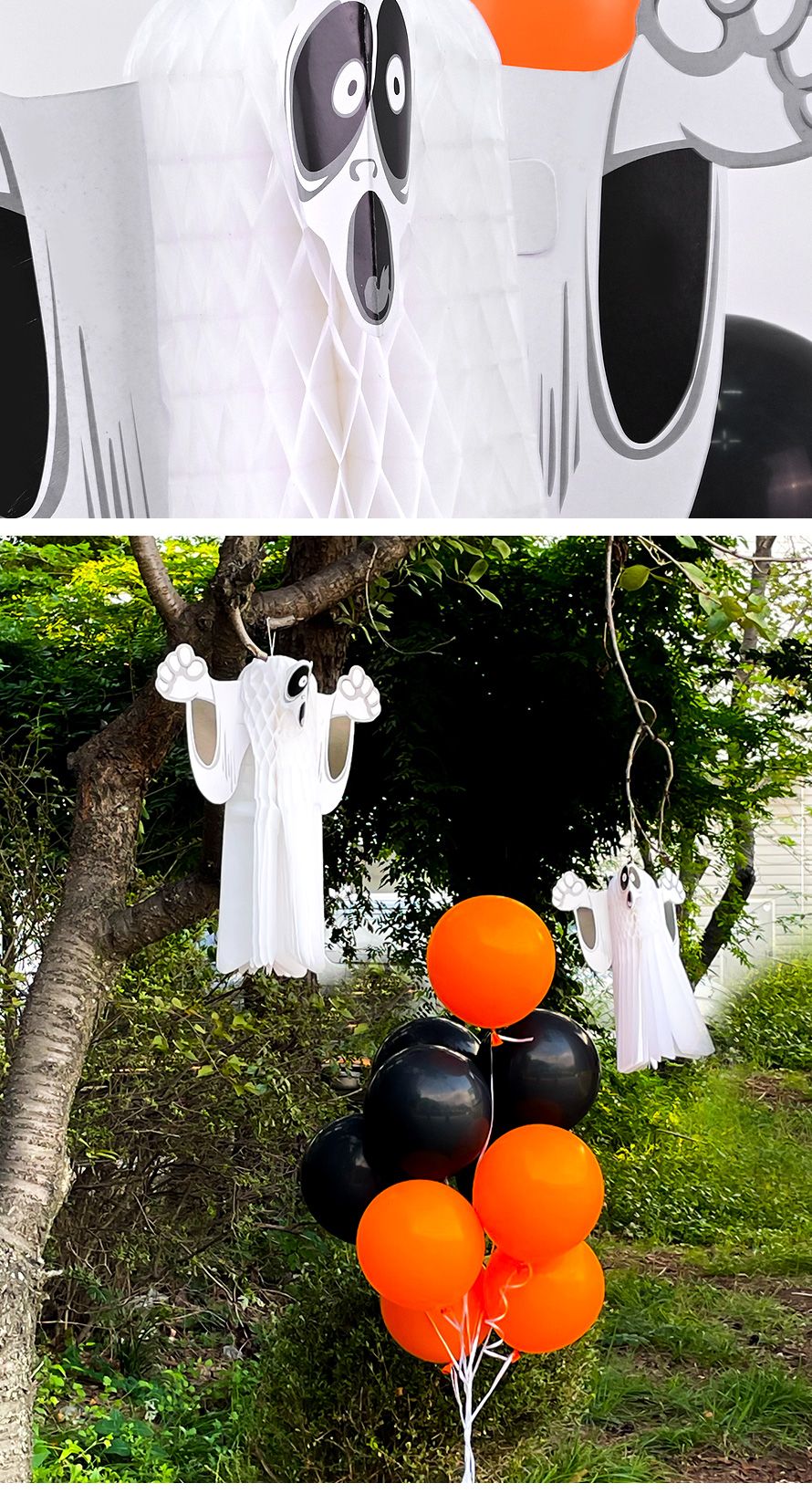 할로윈 유령허니컴 대 파티 종이 모빌 유령 장식/할로윈장식/파티장식/홈파티/장식소품/파티용품/할로윈데