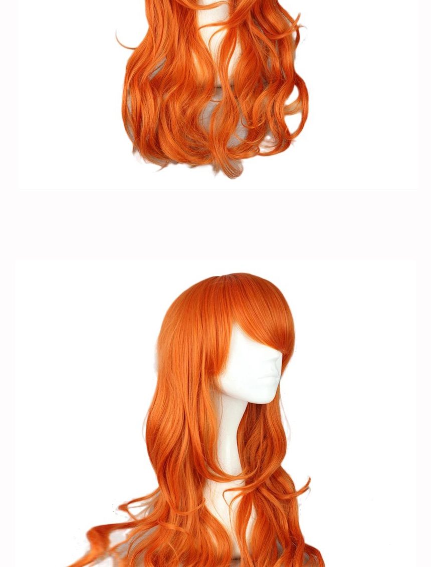 오렌지 롱 웨이브 가발 G/가발/변장가발/코스프레가발/코스프레소품/스티커사진가발/외국인가발/패션가발/