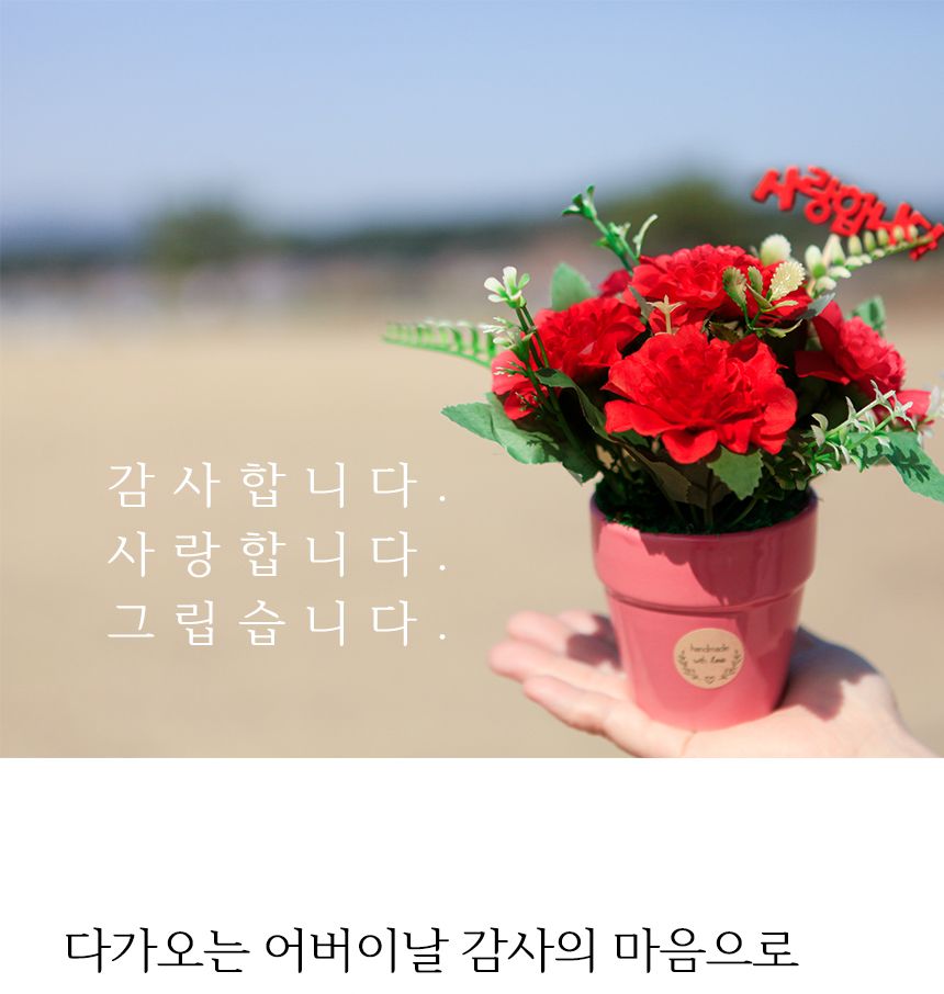 (꽃다발레드) 어버이날 조화 카네이션 사랑합니다/조화/부모님선물/부모님조화/카네이션조화/카네이션선물/