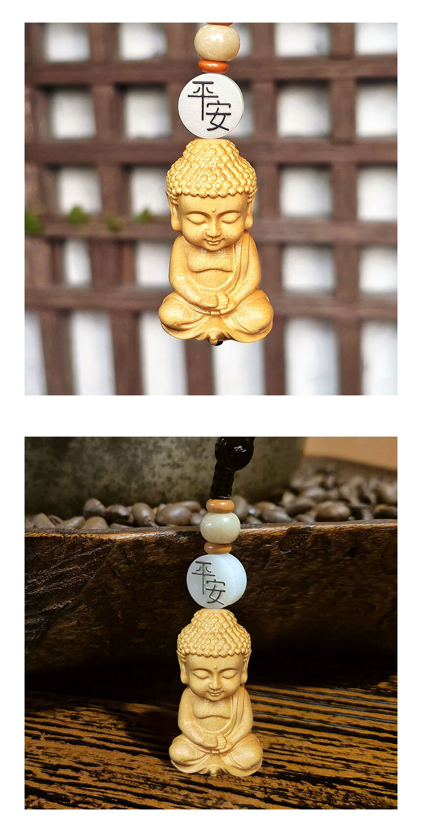 평안 기원 매듭 장식 (관음보살)/키링/키홀더/불교키링/불교키홀더/불교/불상/관세음보살/키링/열쇠고리/키