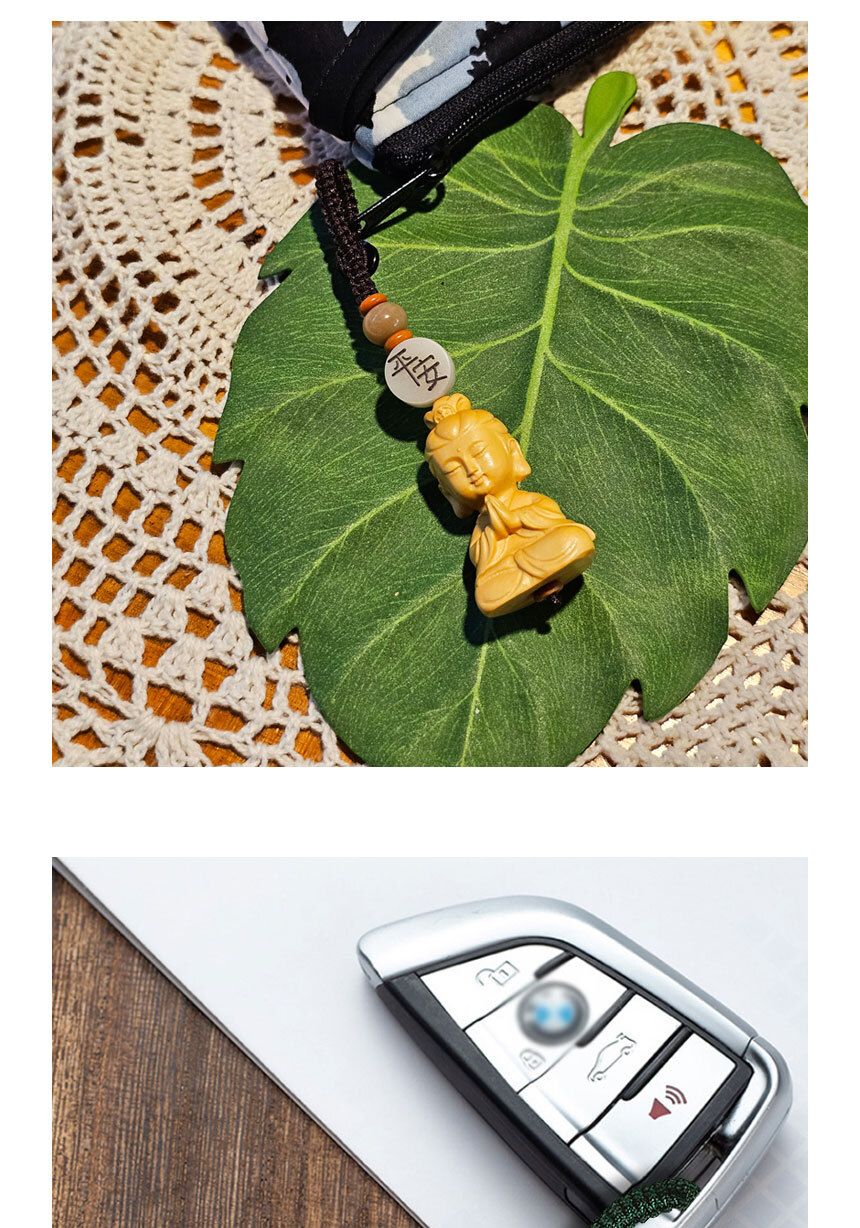 평안 기원 매듭 장식 (관음보살)/키링/키홀더/불교키링/불교키홀더/불교/불상/관세음보살/키링/열쇠고리/키