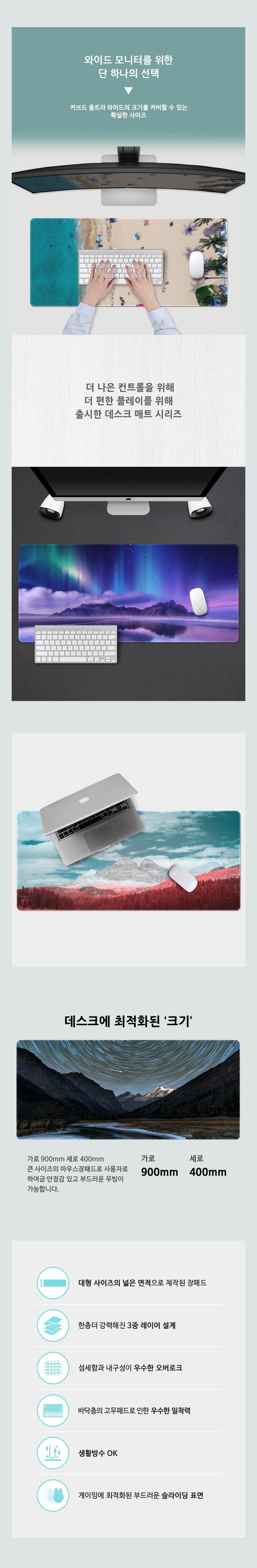 세계도시 C 대형 마우스장패드 2XL 900x400x4mm/데스크매트/장마우스패드/게이밍패드/게이밍키보드/키보드