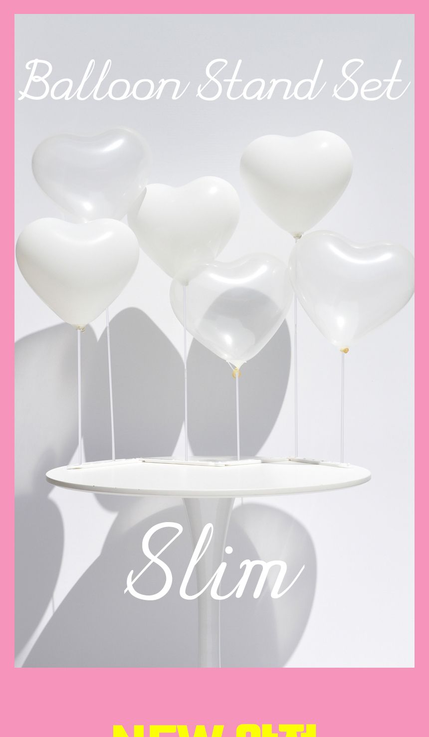 NEW안전풍선스탠드세트(슬림)하트세트/풍선스탠드/슬림/슬림스탠드/풍선장식/생일파티/생일장식/하트풍선/