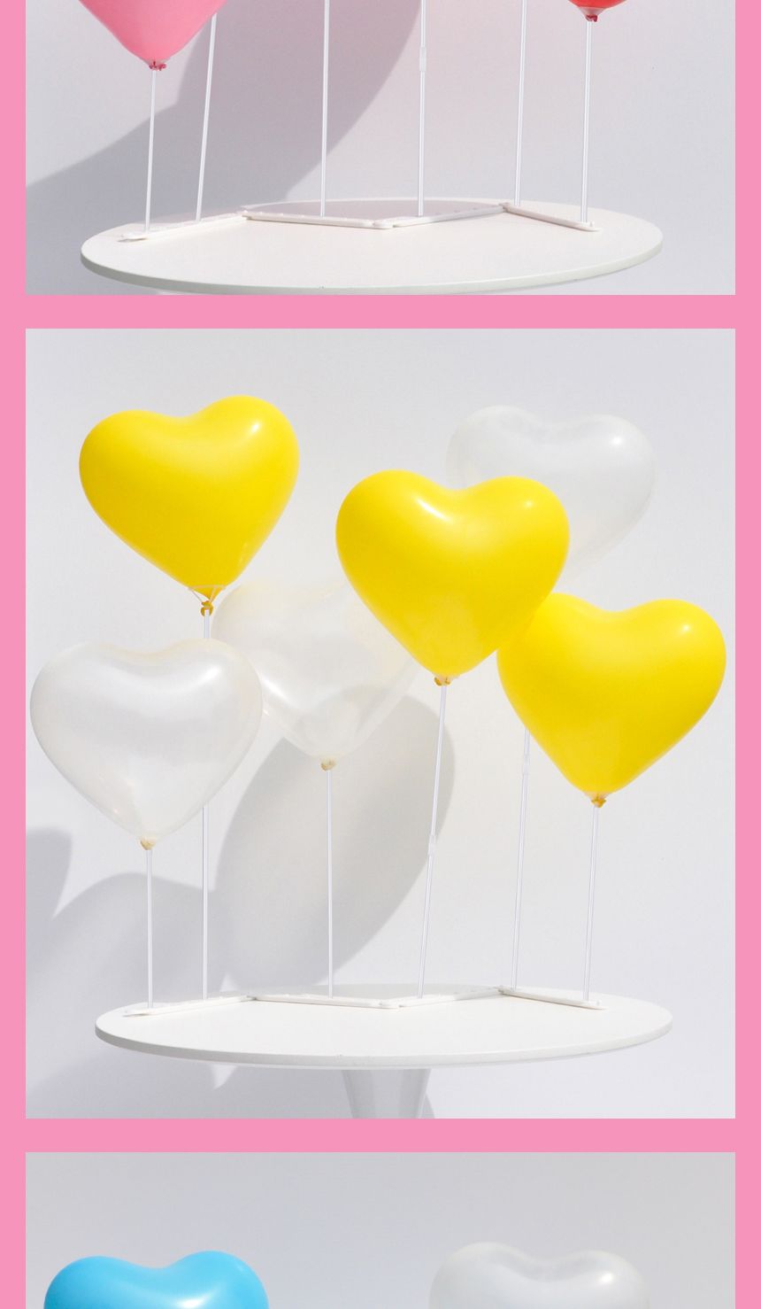 NEW안전풍선스탠드세트(슬림)하트세트/풍선스탠드/슬림/슬림스탠드/풍선장식/생일파티/생일장식/하트풍선/