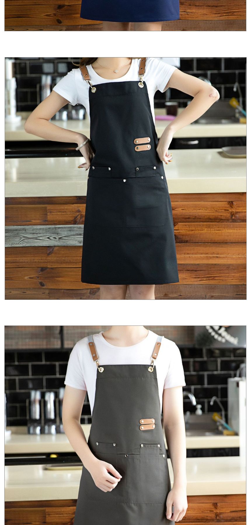 고급 카폐 꽃집 펀칭 앞치마 데님 캔버스 포켓 앞치마/앞치마/커피앞치마/공방앞치마/캔버스앞치마/고급앞