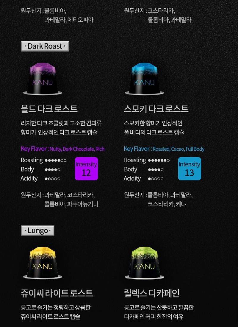 카누 네스프레소호환 벨베티미디엄로스트 총40캡슐/커피/커피캡슐/캡슐커피/카누캡슐/카누커피캡슐/카누전