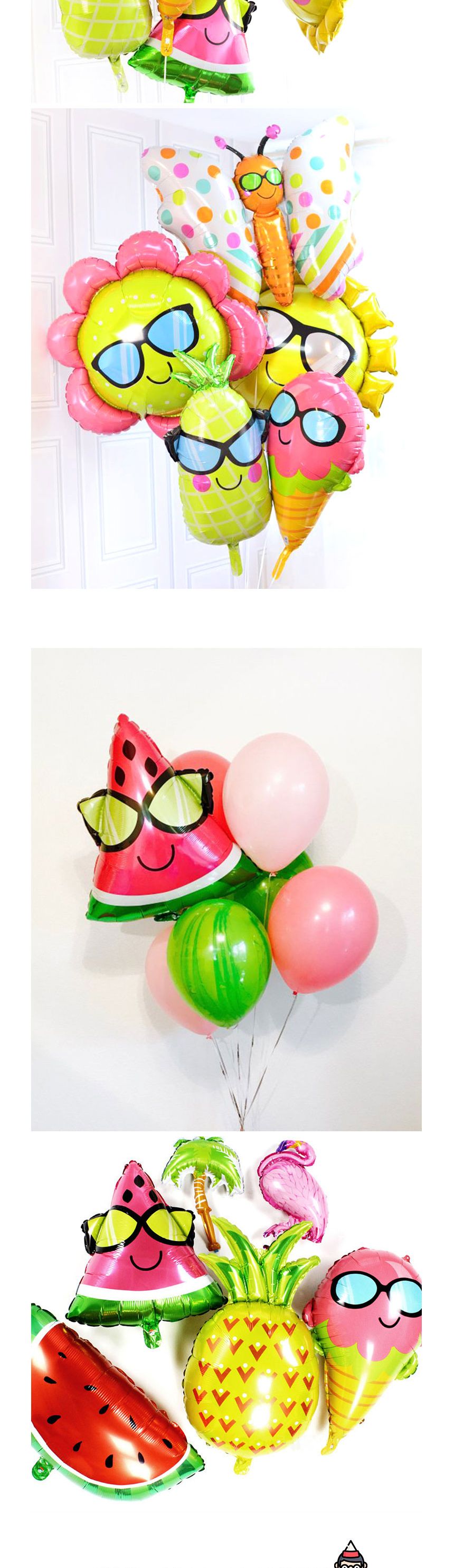 선글라스 아이스크림 은박 호일 풍선/귀여운풍선/과일풍선/모양풍선/생일파티장식/장식풍선/풍선/은박풍선/