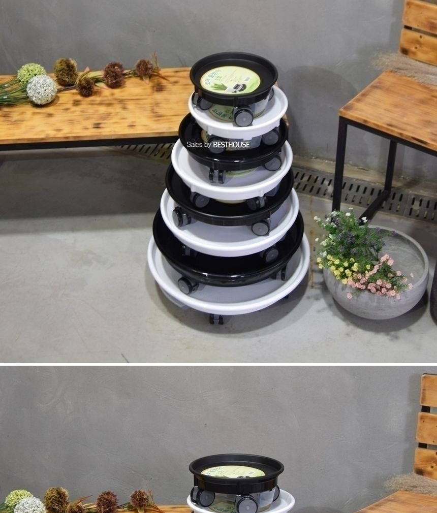 남영 원형 바퀴4호 내경240 외경275mm 서랍 물받이/화분/화분대/화분받침대/이동형받침대/이동형화분받침/