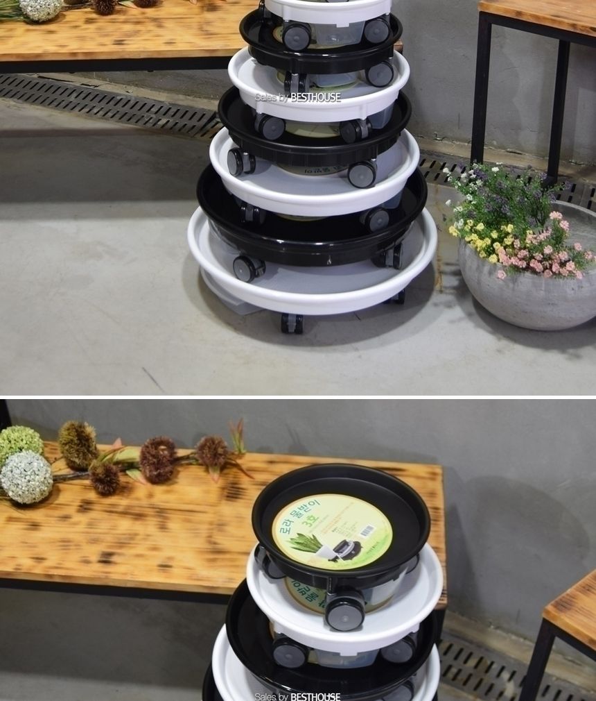 남영 원형 바퀴6호 내경310 외경345mm 서랍 물받이/화분/화분대/화분받침대/이동형받침대/이동형화분받침/