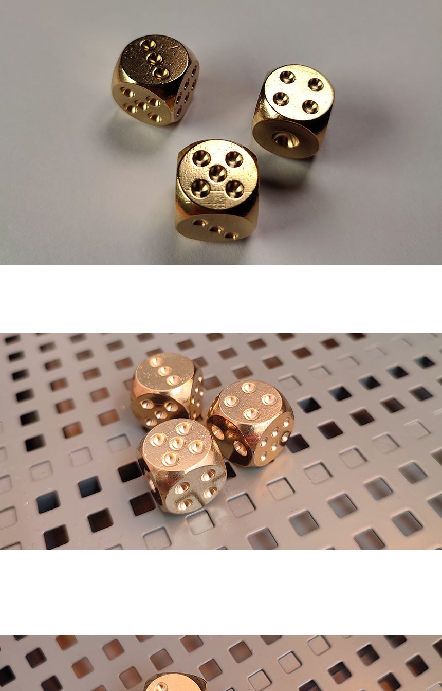 1P 미니 황동 주사위 누름돌 냅킨고정 인테리어/황동주사위/누름돌주사위/주사위누름돌/주사위/교육용주사
